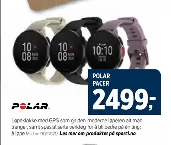 Sport 1 Polar pacer tilbud