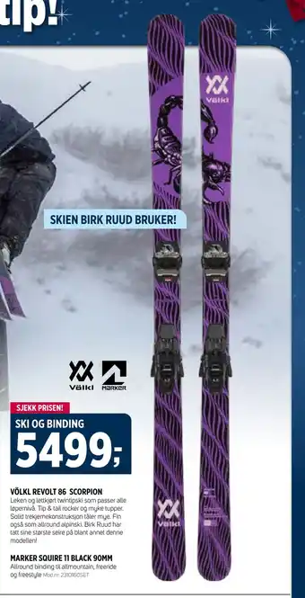 Sport 1 Ski og binding tilbud