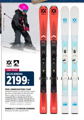 Sport 1 Ski og binding tilbud