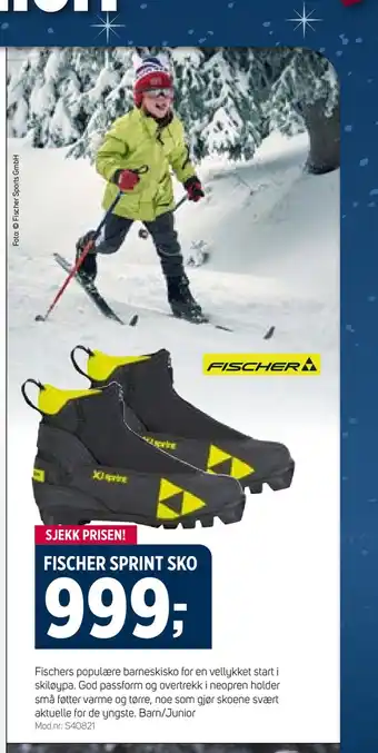 Sport 1 Fischer sprint sko tilbud