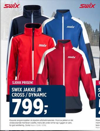 Sport 1 Swix jakke jr cross / dynamic tilbud