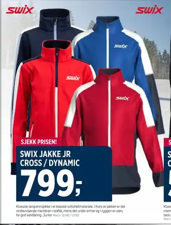 Sport 1 Swix jakke jr cross / dynamic tilbud