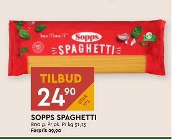 Coop Mega Sopps spaghetti tilbud
