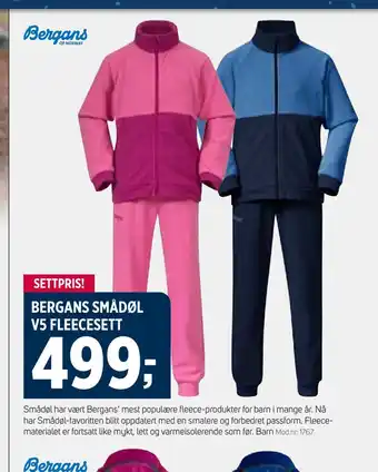 Sport 1 Bergans smådøl v5 fleecesett tilbud
