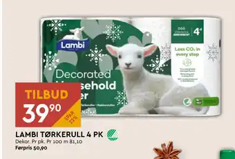 Coop Mega Lambi tørkerull 4 pk tilbud