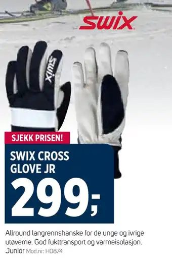 Sport 1 Swix cross glove jr tilbud