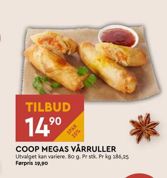 Coop Mega Coop megas vårruller tilbud