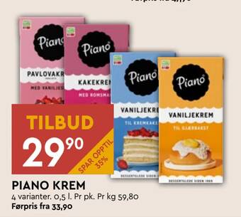Coop Mega Piano krem tilbud