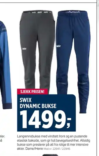 Sport 1 Swix dynamic bukse tilbud