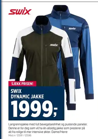 Sport 1 Swix dynamic jakke tilbud