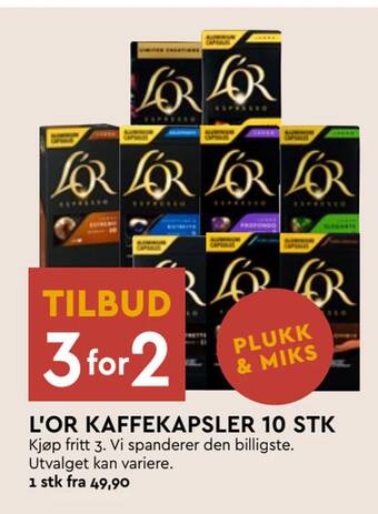 Coop Mega L’or kaffekapsler 10 stk tilbud