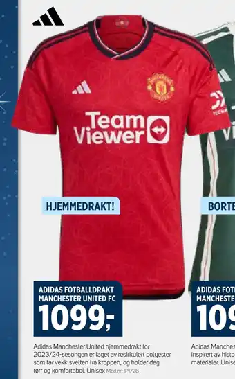 Sport 1 Adidas fotballdrakt manchester united fc tilbud