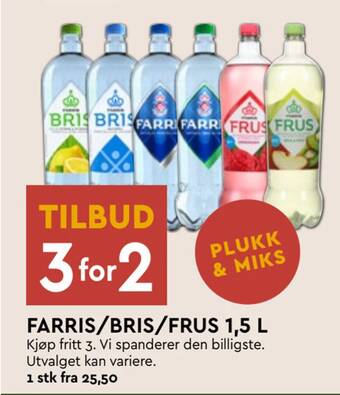 Coop Mega Farris/bris/frus 1,5 l tilbud
