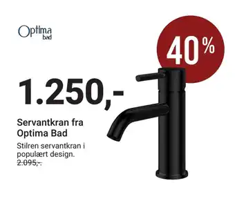 Baderingen Servantkran fra optima bad tilbud