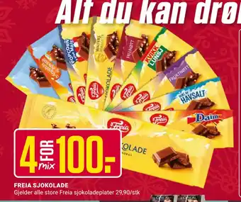 Europris Freia sjokolade tilbud