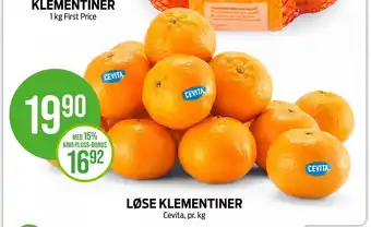 Kiwi Løse klementiner tilbud
