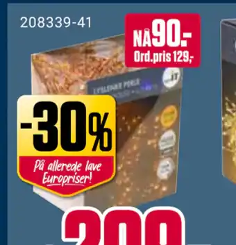 Europris Lyslenke perle tilbud