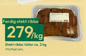 Gigaboks Stekt ribbe i biter ca. 2 kg tilbud