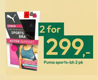 Gigaboks Puma sports-bh 2 pk tilbud