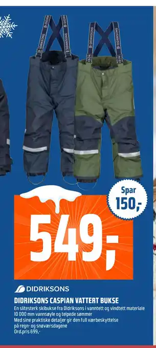 Coop Obs Didriksons caspian vattert bukse tilbud
