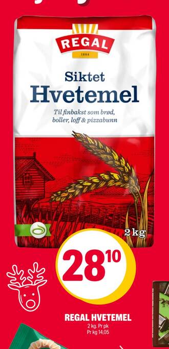 Coop Extra Regal hvetemel tilbud