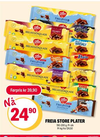 Coop Extra Freia store plater tilbud