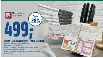 Coop Obs Advantage knivblokksett med 5 kniver tilbud