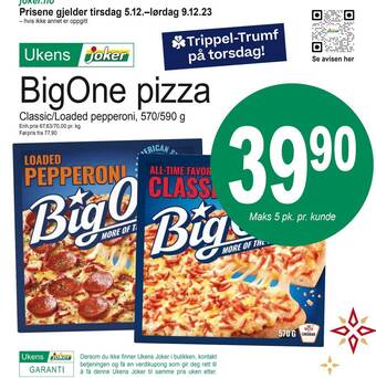Joker Bigone pizza tilbud