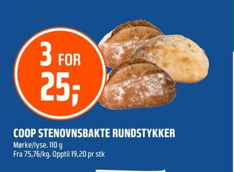 Coop Obs Coop stenovnsbakte rundstykker tilbud