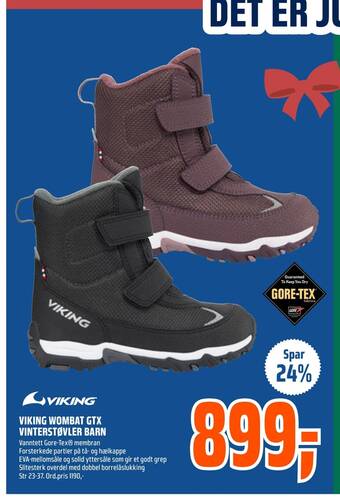 Coop Obs Viking wombat gtx vinterstøvler barn tilbud