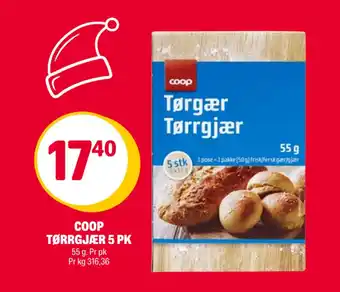 Coop Extra Coop tørrgjær 5 pk tilbud