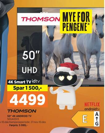 POWER Thomson 50 4k android tv tilbud