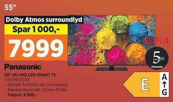 POWER Panasonic 55 4k uhd led smart tv tilbud