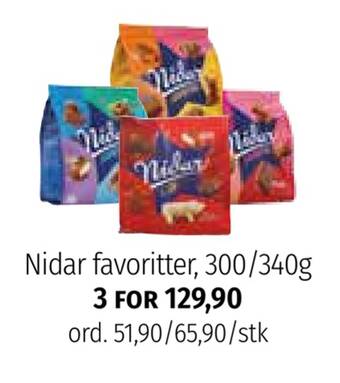 Nille Nidar favoritter, 300/340g tilbud