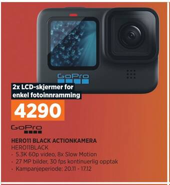 POWER Hero11 black actionkamera tilbud
