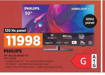 POWER Philips 50 4k led smart tv tilbud