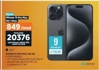 POWER Iphone 15 pro max 256 gb tilbud