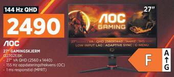 POWER Aoc 27 gamingskjerm tilbud