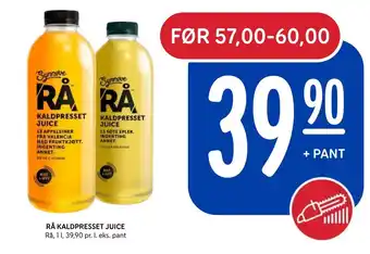Rema 1000 Rå kaldpresset juice tilbud