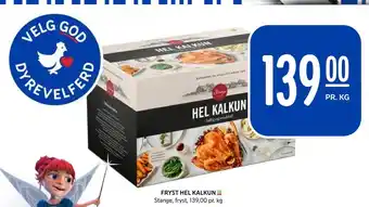Rema 1000 Fryst hel kalkun tilbud