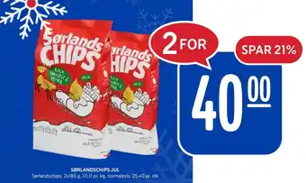 Rema 1000 Sørlandschips jul tilbud