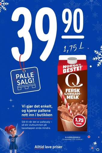 Rema 1000 Q-sjokolademelk tilbud