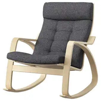 IKEA Poäng gyngestol, bjørkefiner/gunnared mørk grå tilbud