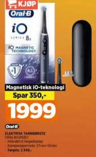 POWER Braun oral-b eltannbørste tilbud