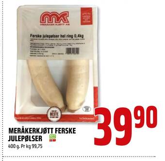 Coop Obs Meråkerkjøtt ferske julepølser tilbud