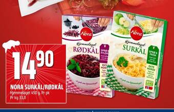 Coop Obs Nora surkål/rødkål tilbud