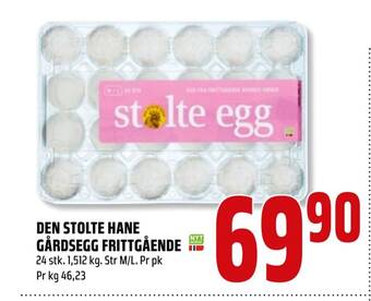 Coop Obs Den stolte hane gårdsegg frittgående tilbud