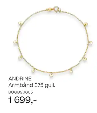 Bjørklund Andrine armbånd 375 gull tilbud