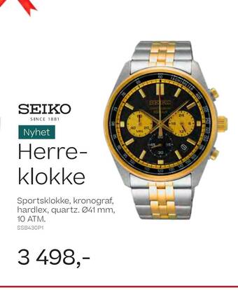 Bjørklund Herreklokke sportsklokke, kronograf, hardlex, quartz. ø41 mm, 10 atm tilbud
