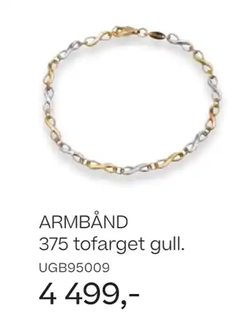 Bjørklund Armbånd 375 tofarget gull tilbud